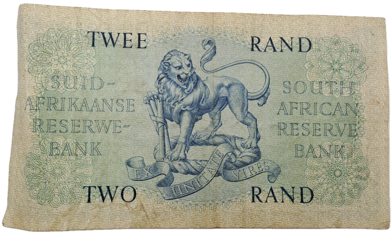 G.Rissik 1962 B184 Prefix - South Africa 2 Rand -Two Rand Bank note Circulated