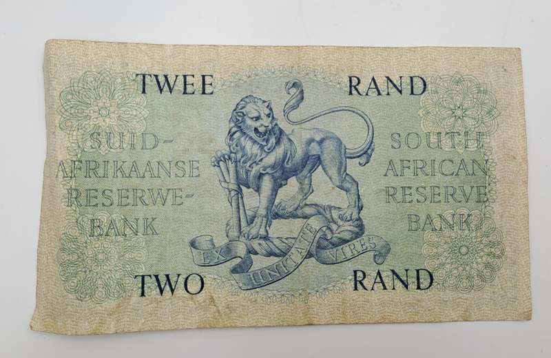 G.Rissik 1962 B184 Prefix - South Africa 2 Rand -Two Rand Bank note Circulated