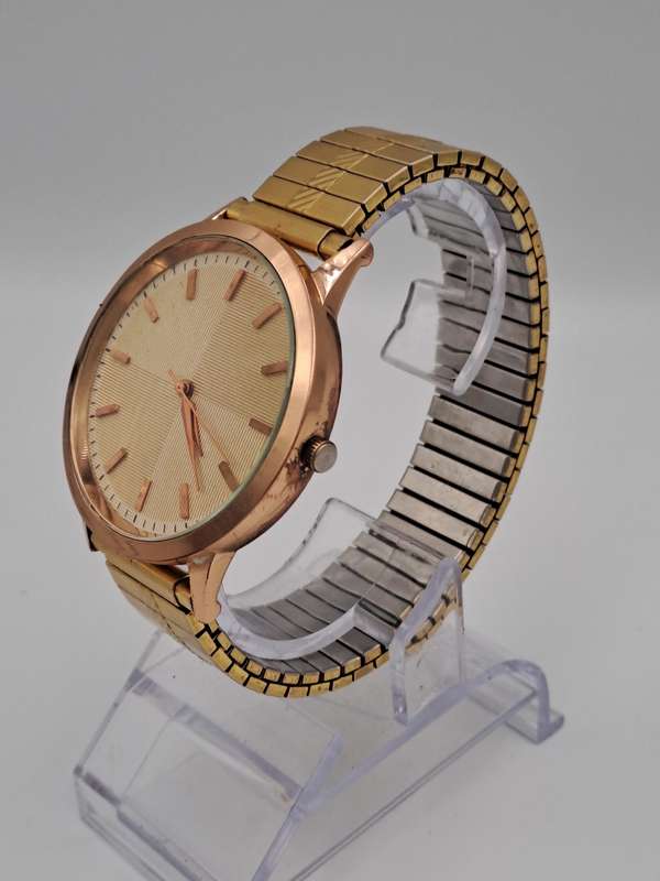 Pre-Owned Mens Gold Tone Fashion  Quartz Watch -Working- No Name