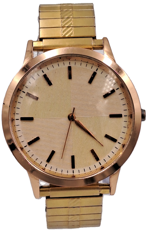 Pre-Owned Mens Gold Tone Fashion  Quartz Watch -Working- No Name