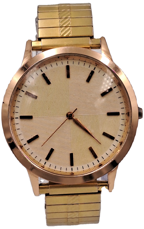 Pre-Owned Mens Gold Tone Fashion  Quartz Watch -Working- No Name