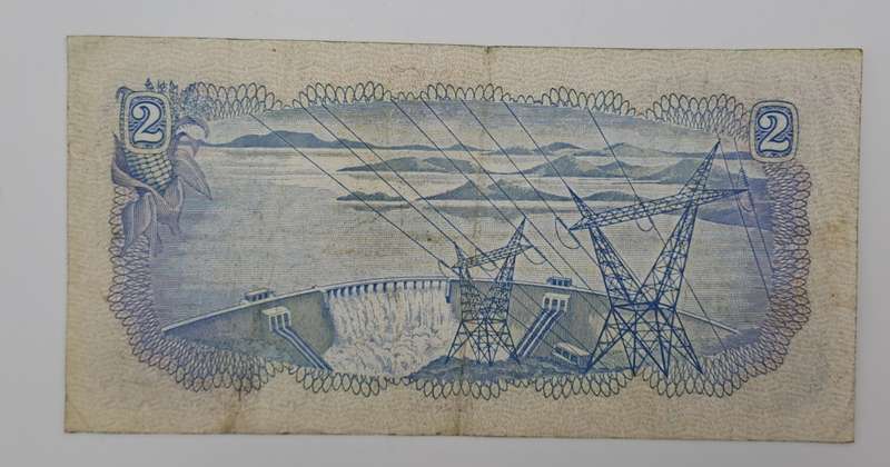 1974 TW de Jongh South Africa 2 Rand- R2-Prefix D9 -Bank Note