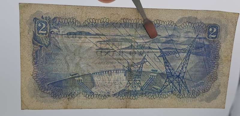 1974 TW de Jongh South Africa 2 Rand- R2-Prefix D9 -Bank Note