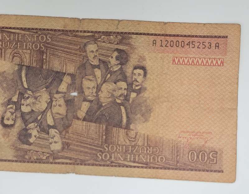 1981-1985  Brazil 500 Cruzeiros 2nd Edition, 2nd Type