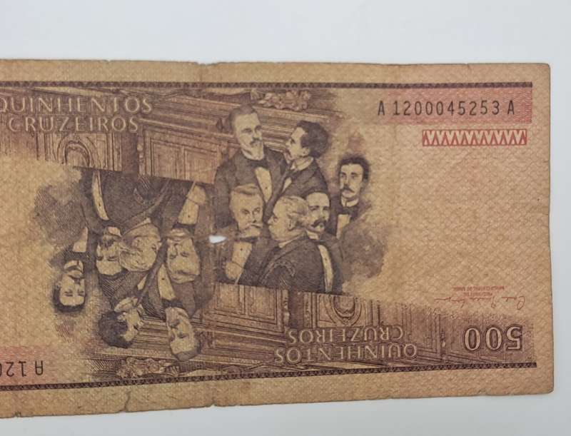 1981-1985  Brazil 500 Cruzeiros 2nd Edition, 2nd Type