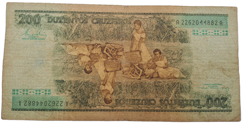 1981-1984  Brazil 200 Cruzeiros Bank note -Circulated