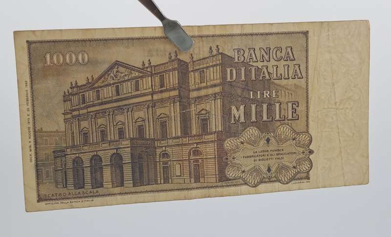 1969 Italy 1000 Lire Verdi - 2nd type  -Circulated