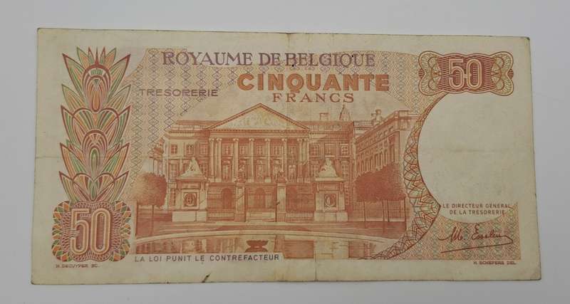 1966 Belgium 50 Francs - Baudouin I- Bank Note