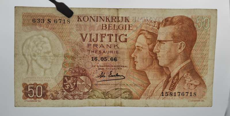 1966 Belgium 50 Francs - Baudouin I- Bank Note