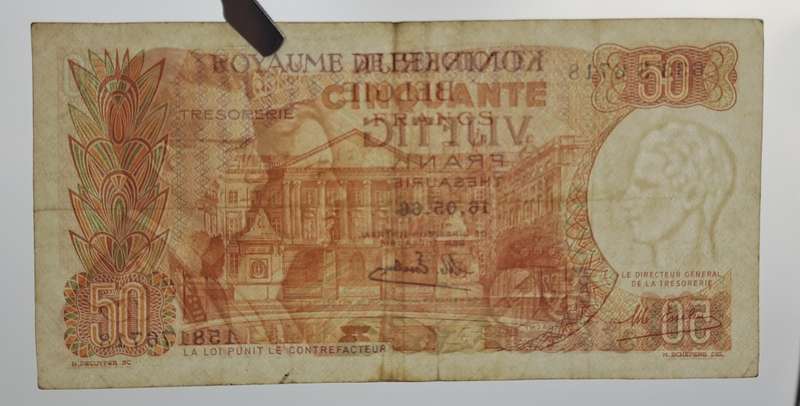 1966 Belgium 50 Francs - Baudouin I- Bank Note