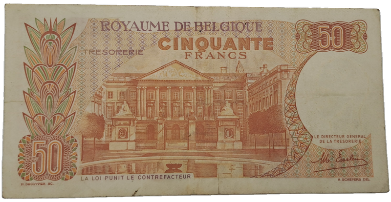1966 Belgium 50 Francs - Baudouin I- Bank Note