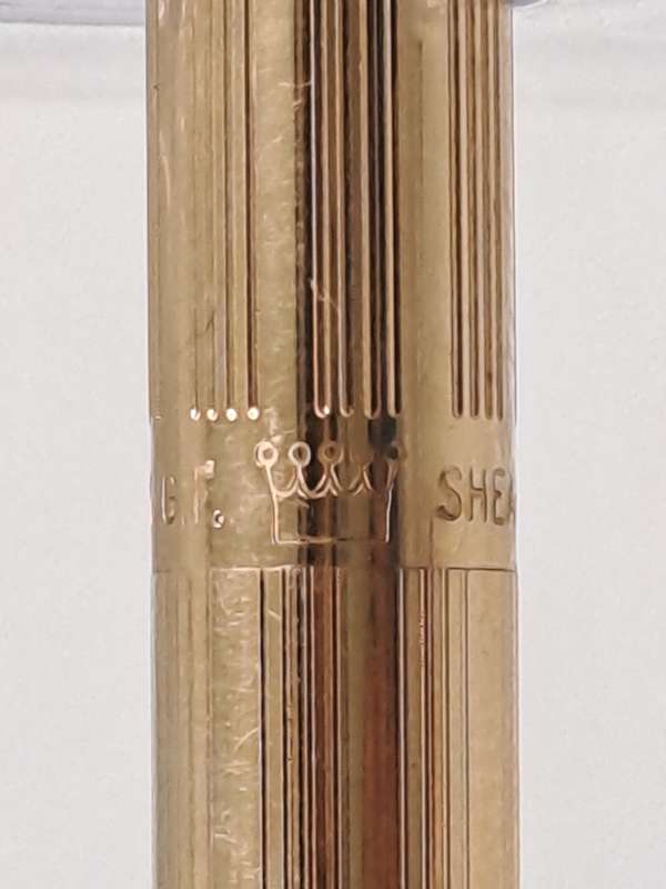 Vintage  12kt White Dot Gold Filled Sheaffer Pencil 0,9mm Lead