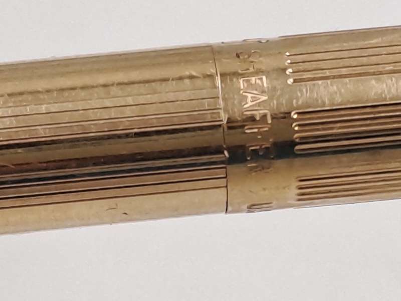 Vintage  12kt White Dot Gold Filled Sheaffer Pencil 0,9mm Lead