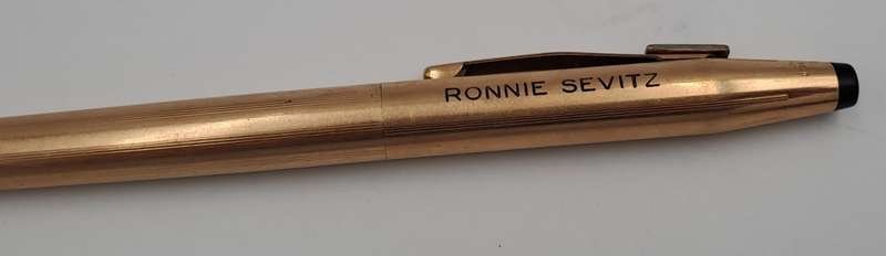 Vintage Cross 1/20 14kt Rolled Gold Fountain Pen 14kt 585 Nib -Ink Tested-Branded and engraved