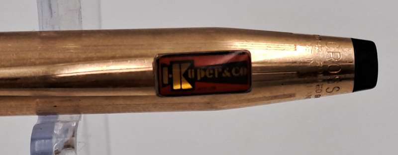 Vintage Cross 1/20 14kt Rolled Gold Fountain Pen 14kt 585 Nib -Ink Tested-Branded and engraved