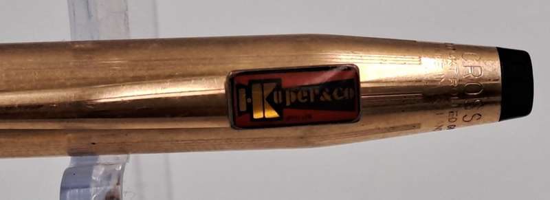 Vintage Cross 1/20 14kt Rolled Gold Fountain Pen 14kt 585 Nib -Ink Tested-Branded and engraved