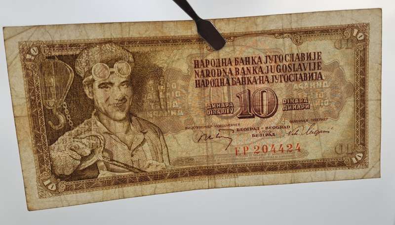 1968  Yugoslavia- 10 Dinara Bank Note
