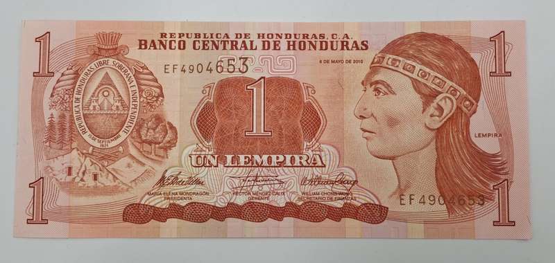 2016  Honduras 1 Lempira-Bank note -  Uncirculated