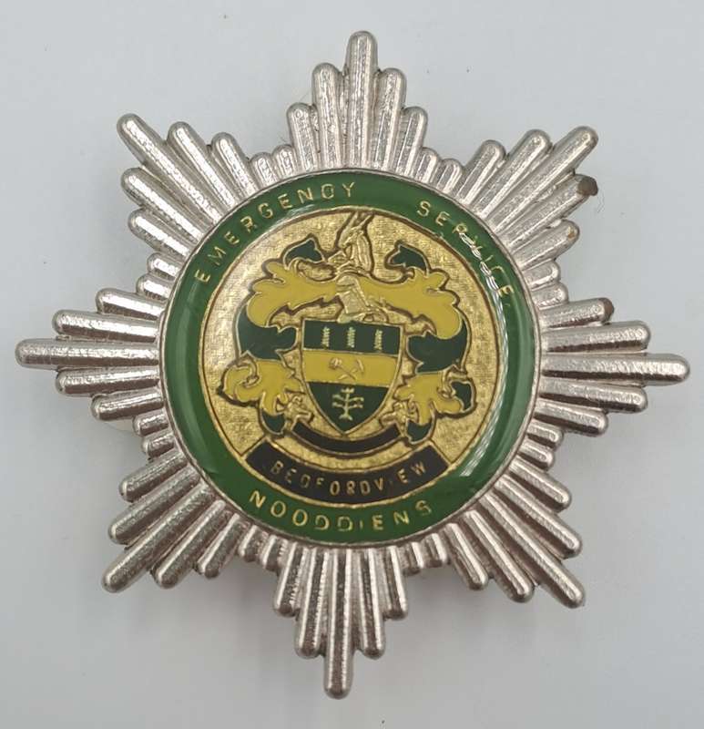 Pre-1994  Bedfordview Emergency Service Metal Chest Flash -with Pins