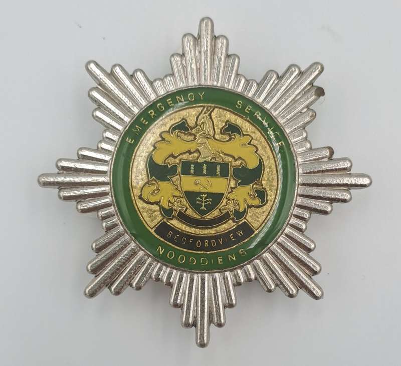 Pre-1994  Bedfordview Emergency Service Metal Chest Flash -with Pins
