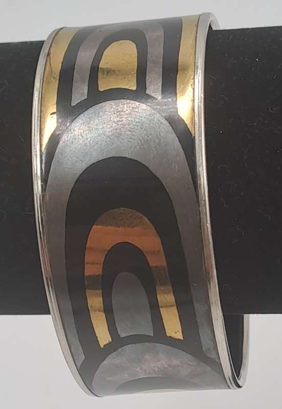 Rare Find - Original Vintage 1960-1970`s Laurana Italy Brass Bangle