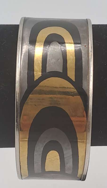 Rare Find - Original Vintage 1960-1970`s Laurana Italy Brass Bangle