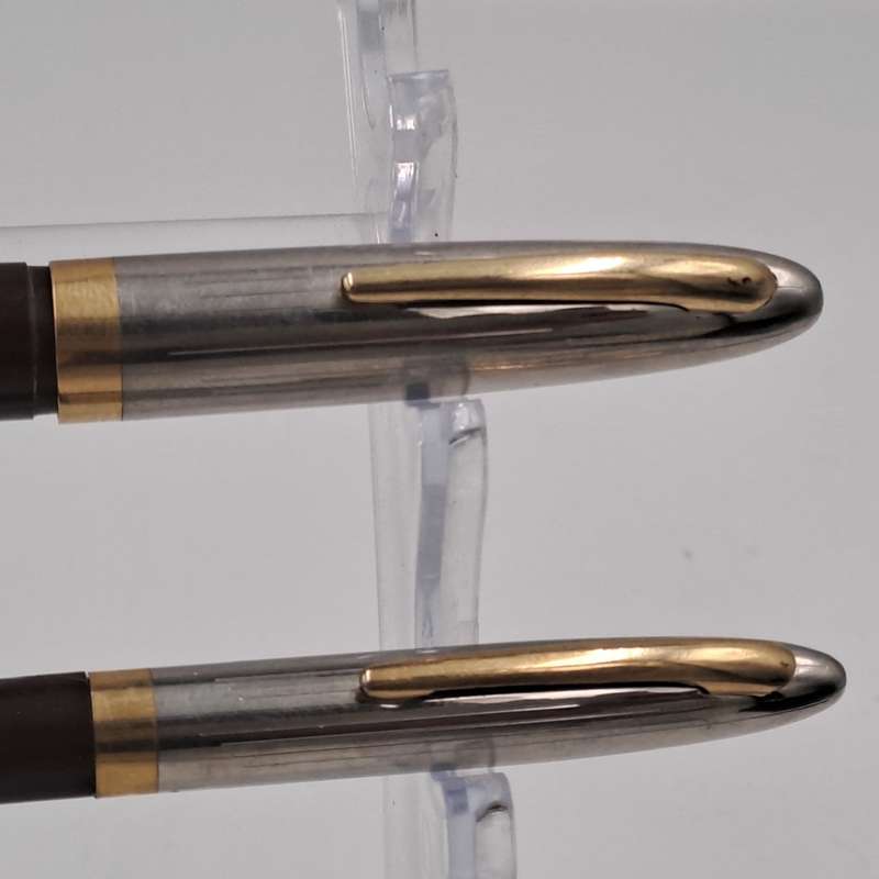 Vintage Sheaffer Fountain Pen with 14kt Gold Nib and Pencil USA - in nice case SEE CONDITION