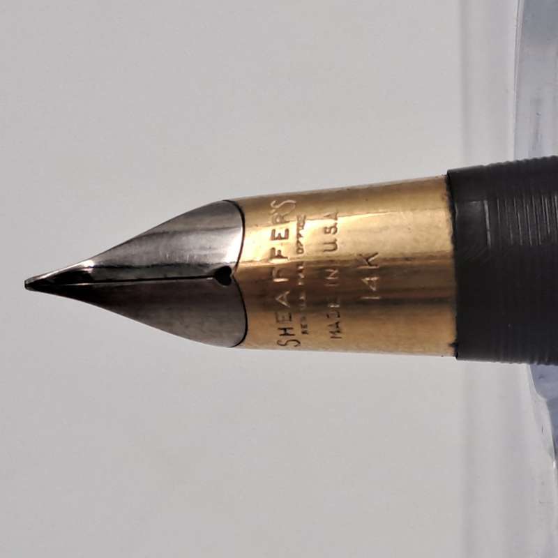 Vintage Sheaffer Fountain Pen with 14kt Gold Nib and Pencil USA - in nice case SEE CONDITION