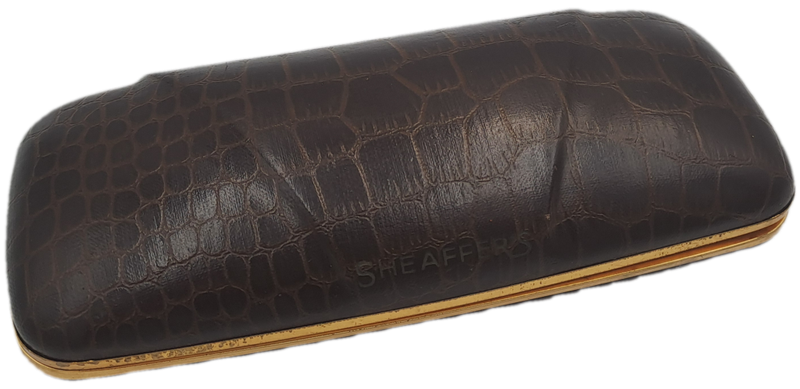 Vintage Sheaffer Fountain Pen with 14kt Gold Nib and Pencil USA - in nice case SEE CONDITION
