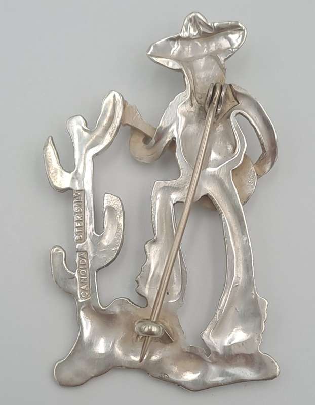 Collectable Vintage Candida Sterling Silver Brooch /Pin