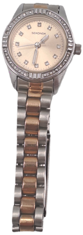 Pre-Owned Vintage SEKONDA Ladies Quartz Watch -working -SHORT strap Links missing