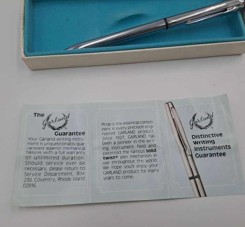 Vintage Signature ICAL Garland Chrome Mechanical Pencil in original box-