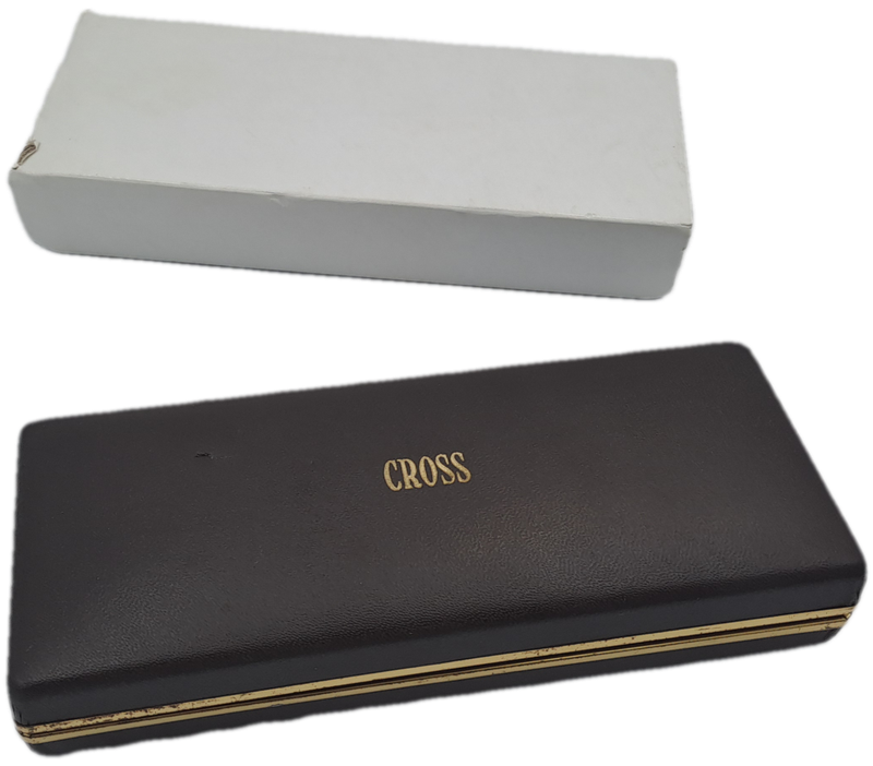 Vintage Cross  1/20 14kt rolled gold pen set Sasol 10 years Branded - In case - see condition.