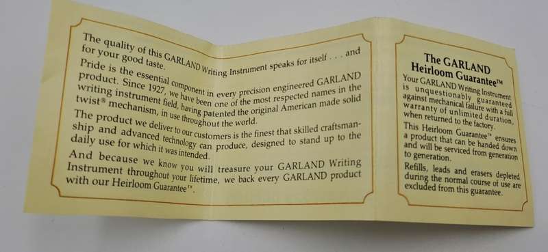 Vintage Signature ICAL Garland Chrome Mechanical Pencil in original box-