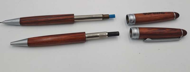 Hand Made wooden Pen and Pencil set in wooden Box (Rosewood)-Supavac Branded