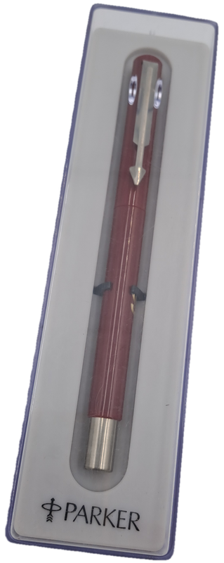 Pre-owned 2008 Parker Arrow Maroon Rollerball Pen  ..  In case , Ink still ok