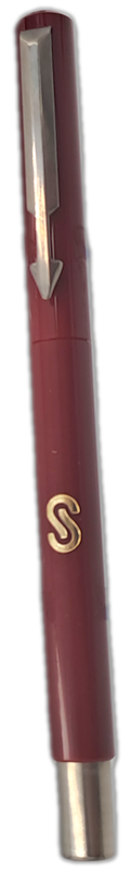 Pre-owned 2008 Parker Arrow Maroon Rollerball Pen  ..  In case , Ink still ok