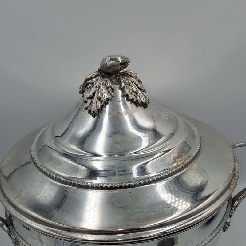 Large Vintage Silver Plate Tureen with Lid 30cm Tall -