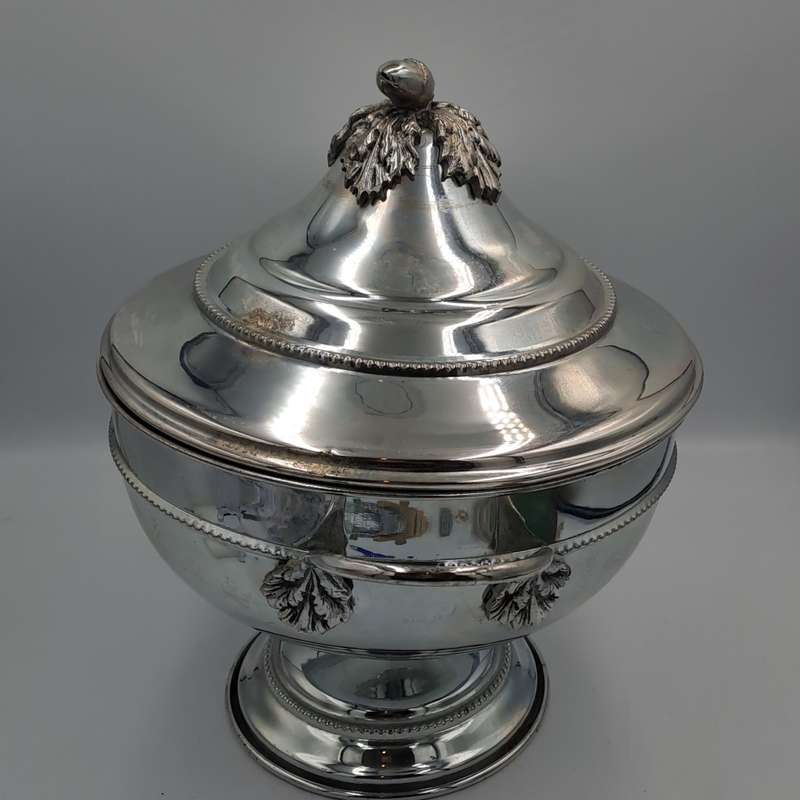 Large Vintage Silver Plate Tureen with Lid 30cm Tall -