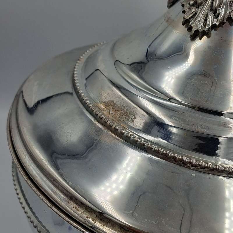 Large Vintage Silver Plate Tureen with Lid 30cm Tall -