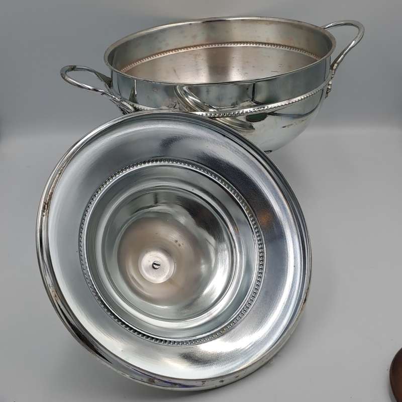 Large Vintage Silver Plate Tureen with Lid 30cm Tall -