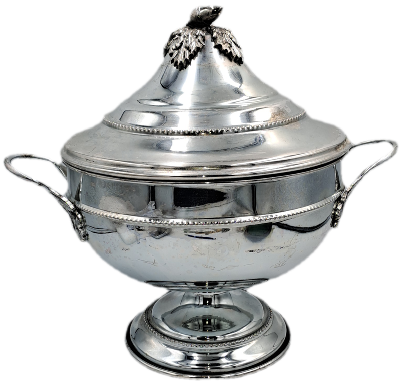 Large Vintage Silver Plate Tureen with Lid 30cm Tall -