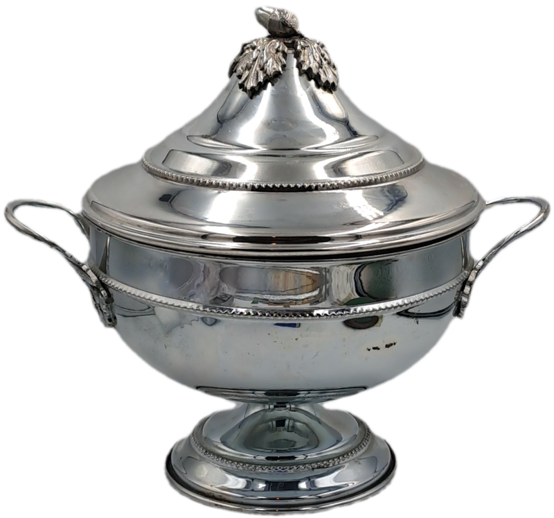 Large Vintage Silver Plate Tureen with Lid 30cm Tall -