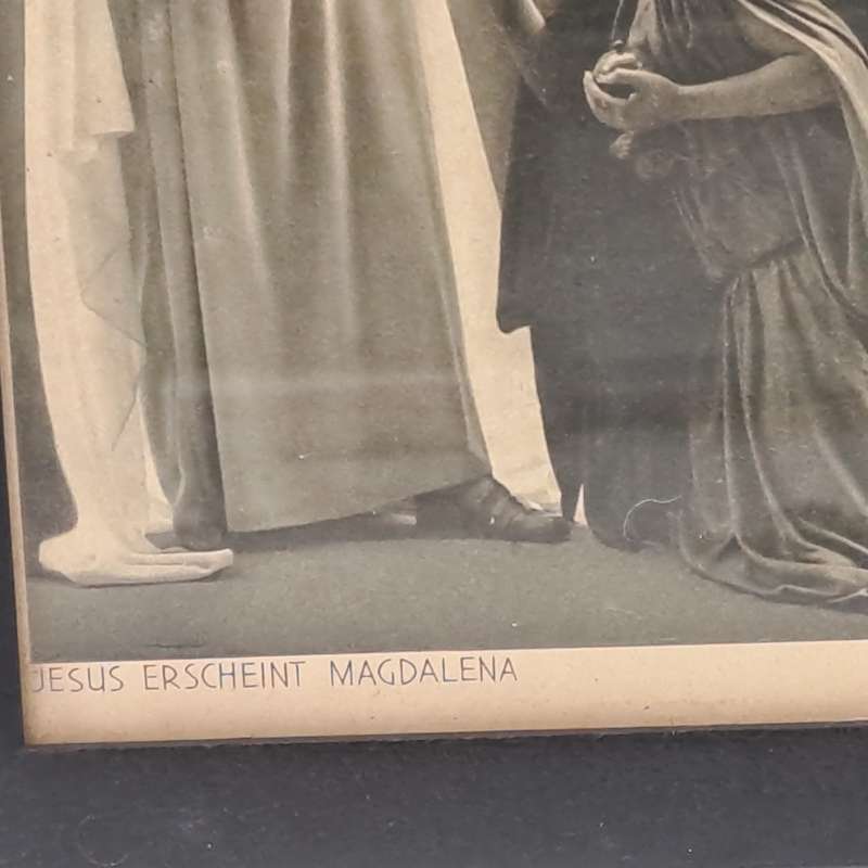 2 very old Framed Prints Jesus Erscheint Magdalena and Judaskuss