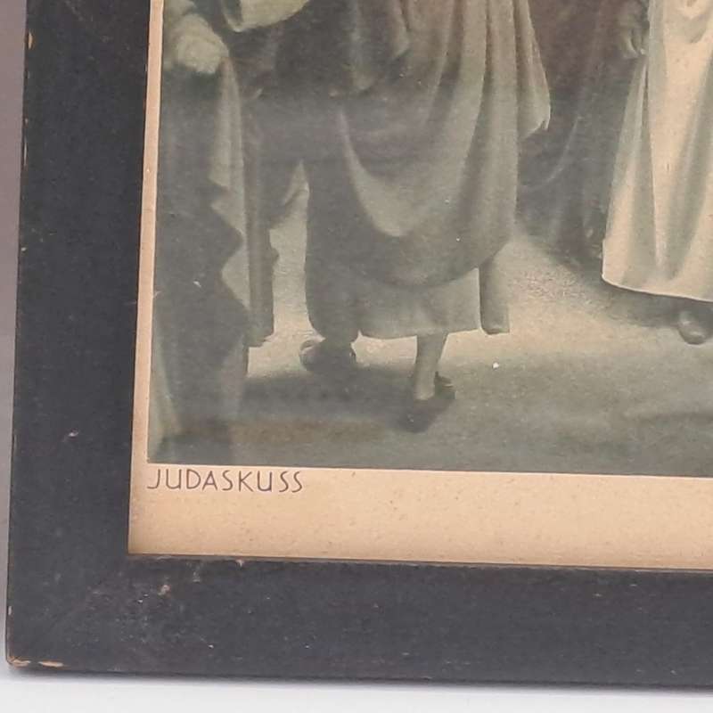 2 very old Framed Prints Jesus Erscheint Magdalena and Judaskuss
