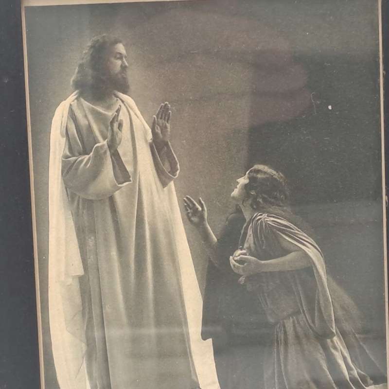 2 very old Framed Prints Jesus Erscheint Magdalena and Judaskuss