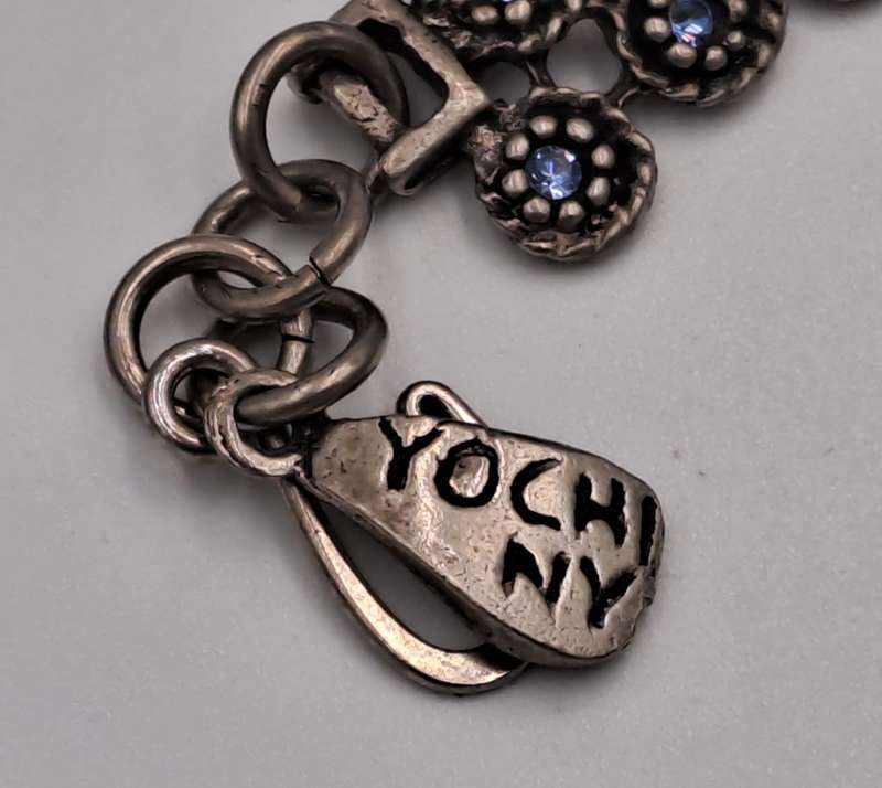 Vintage Yochi Necklace with Blue stones- need Repairs - Made in New York