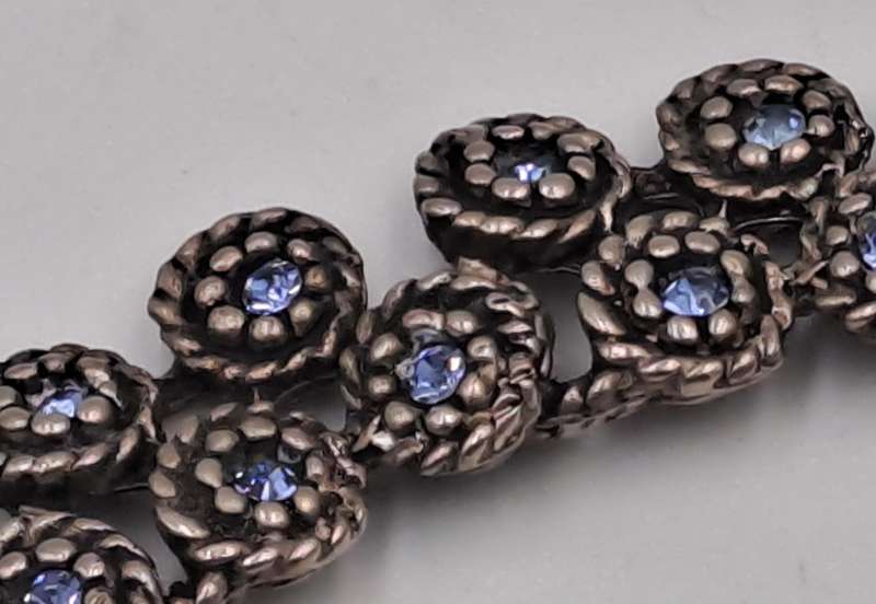 Vintage Yochi Necklace with Blue stones- need Repairs - Made in New York