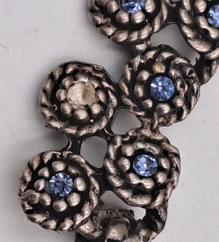 Vintage Yochi Necklace with Blue stones- need Repairs - Made in New York