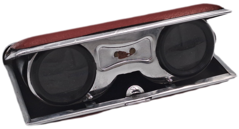 Vintage Fold Up Opera Theatre Sport Event Horse racing Glasses Binoculars